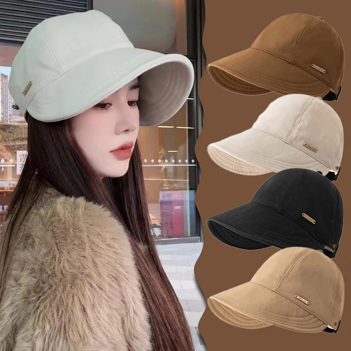 Fashionable Sun Hat For Women, Fashionable Cap With Foldable Brim And UV Protection