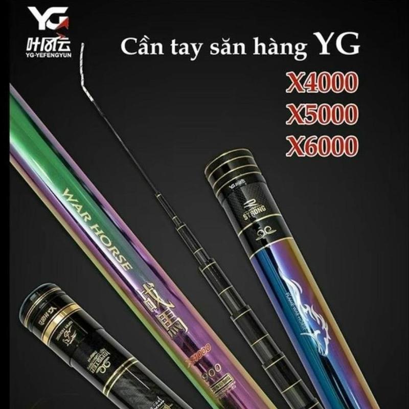 Cần câu tay săn hàng YG X4000 - X5000 - X6000 Đi Câu Fishing Bắt Cá Fish Chống Trơn Câu Cá Nam