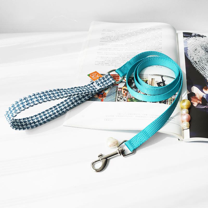 Product Introduction of Dog Harness Set including Harness and Leash (130 Cm) for Small and Medium Dogs, Pet Harness Set with Elegant Plaid Pattern-Various Colours Available 16