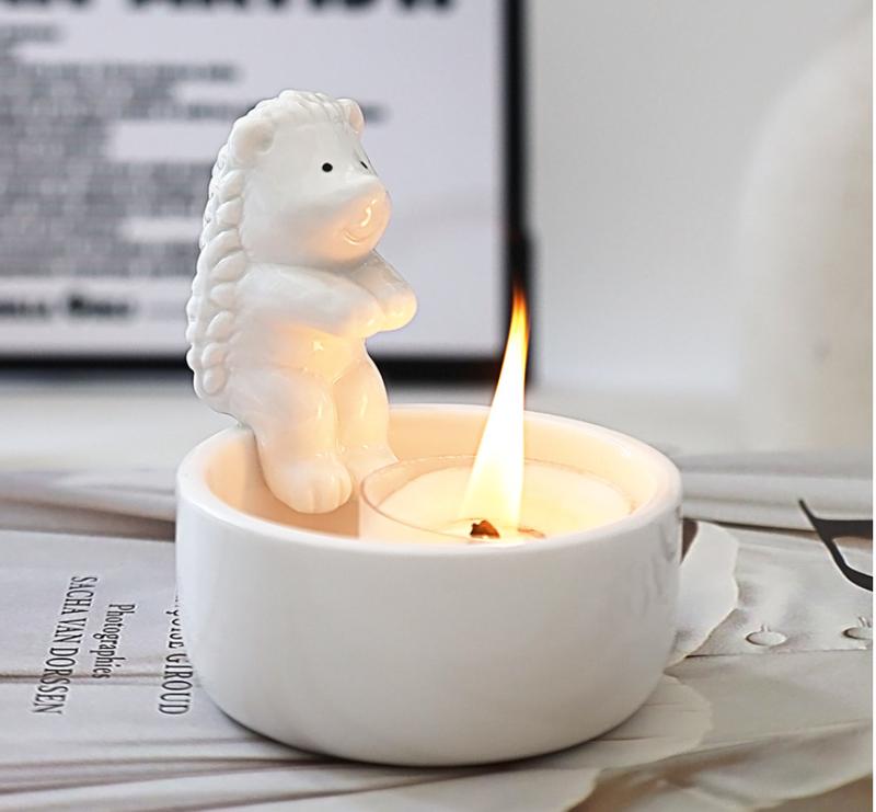 Product Introduction of Ceramic Ghost Candlestick Solid Color Aromatherapy Candle Cute Ghost Beautiful Decoration Halloween Gift Box Ornaments Freshener Perfume 18