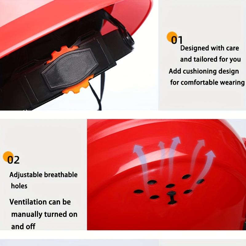 Product Introduction of 1pc Full Brim Safety Helmet With Breathable Structure, Safety Helmet Work Safety Helmet For Men And Women, 6-point Adjustable Ratchet Suspension 9
