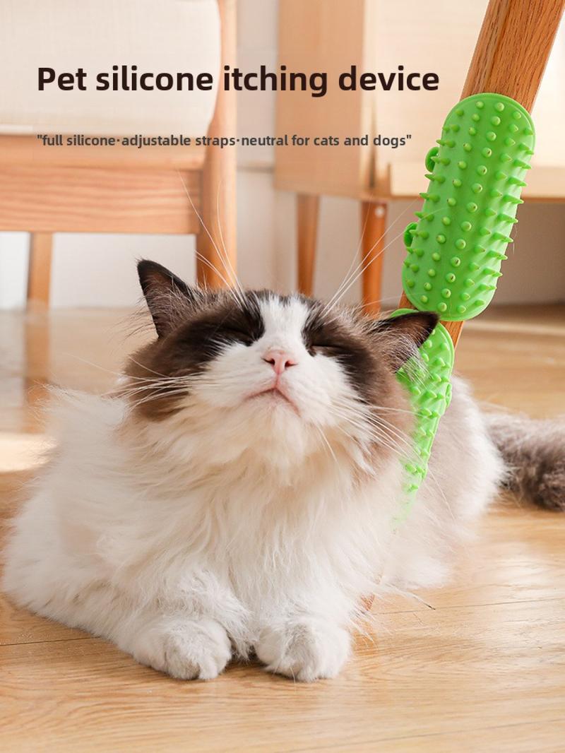 Product Introduction of Multifunctional Cat Scratching Tool Pet Scratching Tool Silicone Cat Toy Scratching Corner Table Strap Toys Cats Pet Toy 14