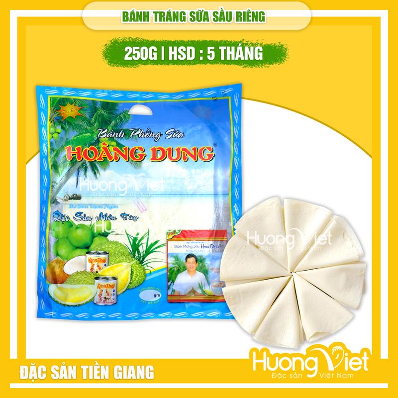  Bánh tráng sữa Hoàng Dung 250g vị sầu riêng đặc biệt bánh phồng sữa miền tây  TÚI 7 BÁNH  