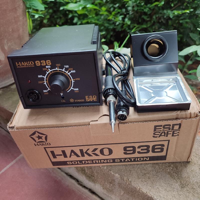 Trạm hàn Hakko 936 220v 60w, mỏ hàn chì điều chỉnh nhiệt độ từ 200-480 độ nhỏ gọn, lên nhiệt nhanh, Siêu bền.