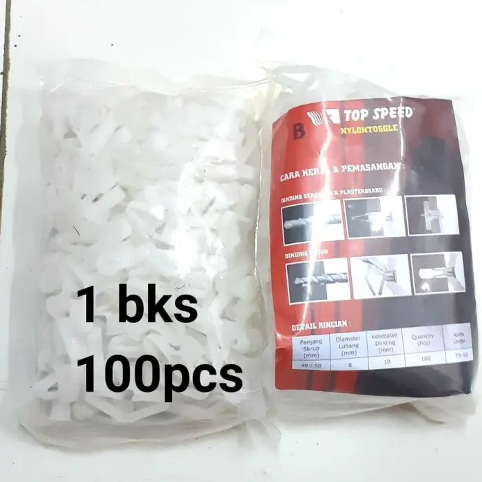 FISER GIPSUM RAM TOGGLE KUPU-KUPU 100PCS