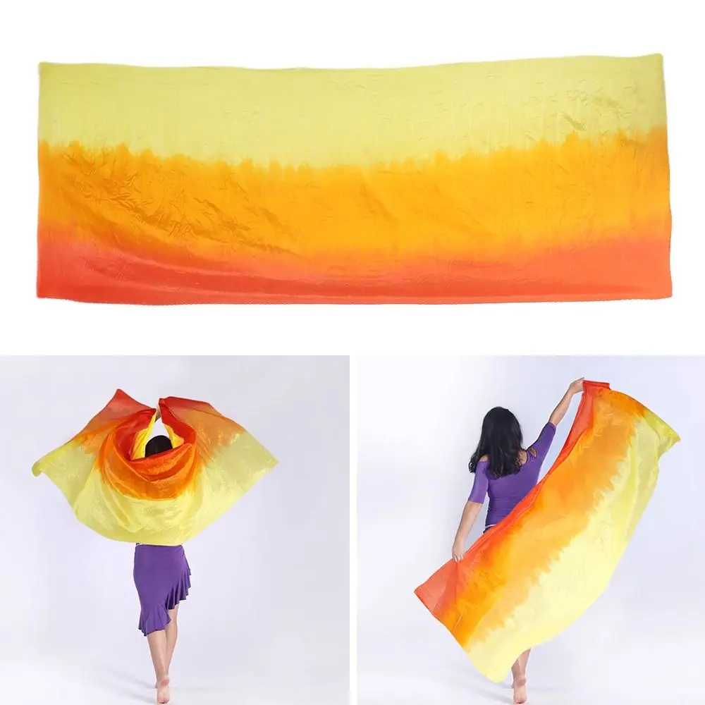 New Gradient Color Belly Dance Veils Light Texture Long Dancing Scarf Costumes Accessories