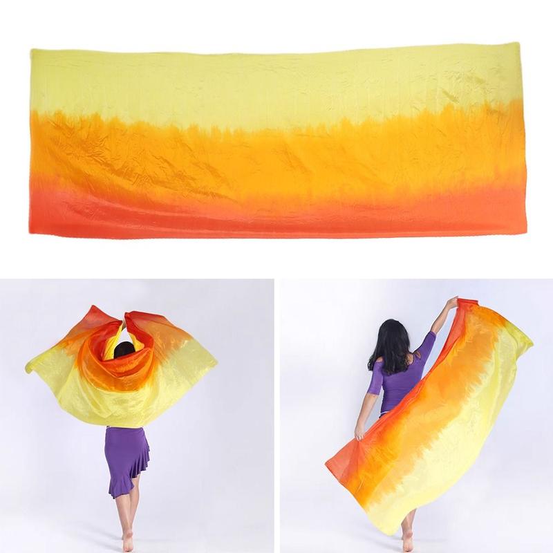 Fashion Gradient Color Belly Dance Veils Light Texture Long Latin Belly Dance Shawls Dancing Scarf 0