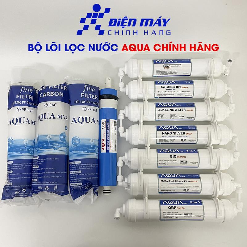 Bộ lõi lọc nước AQUA Chính hãng sử dụng tất cả máy lọc nước Kangaroo, Karofi, Sunhouse, Aqua... BỘ LÕI MÁY LỌC NƯỚC AQUA CHÍNH HÃNG