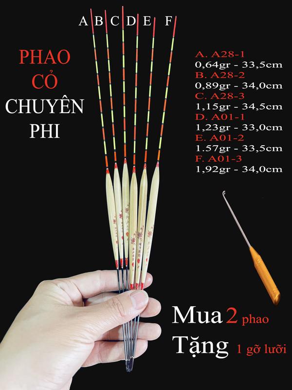 [1Phao] Phao cỏ lau chuyên câu rô, câu diếc thiết kế ổn định độ nhạy cao