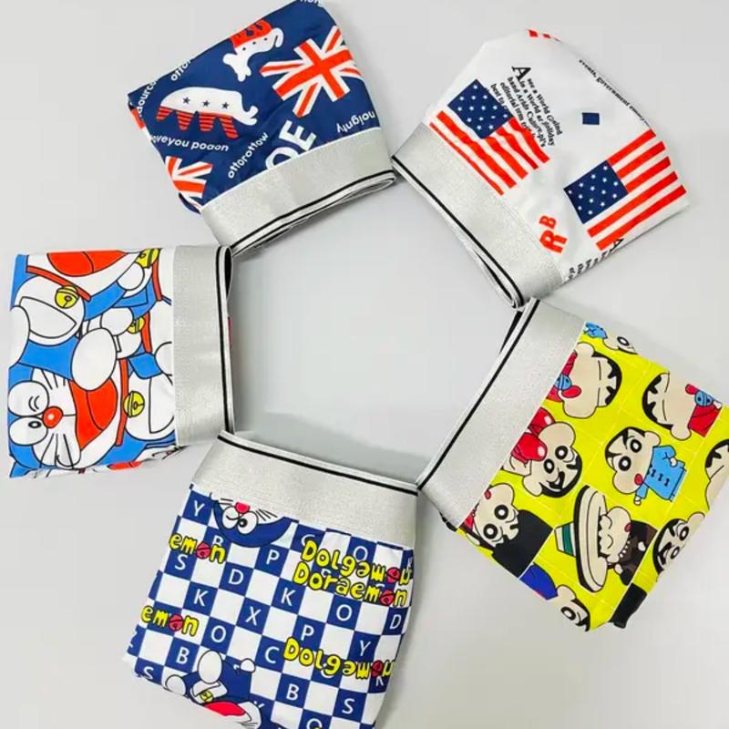  Combo quần sịp đùi nam họa tiết hoạt hình dễ thương tinh nghịch - chất thun lạnh co giãn thoải mái thấm hút mồ hôi 