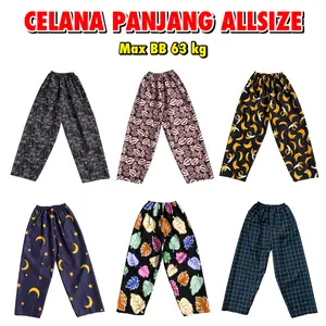 [PAS] ECER Celana Panjang ALLSIZE fit to 65 kg wanita pria / Celana Piyama
