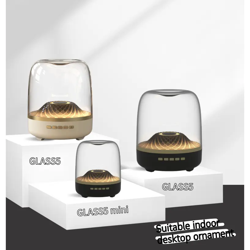 Manhattan-style glass material 4th-generation Bluetooth speaker.High Sound Quality Wireless Stereo Extra Bass Ultra-Long Life Battery Battery Dolby Panoramic Surround Sound
