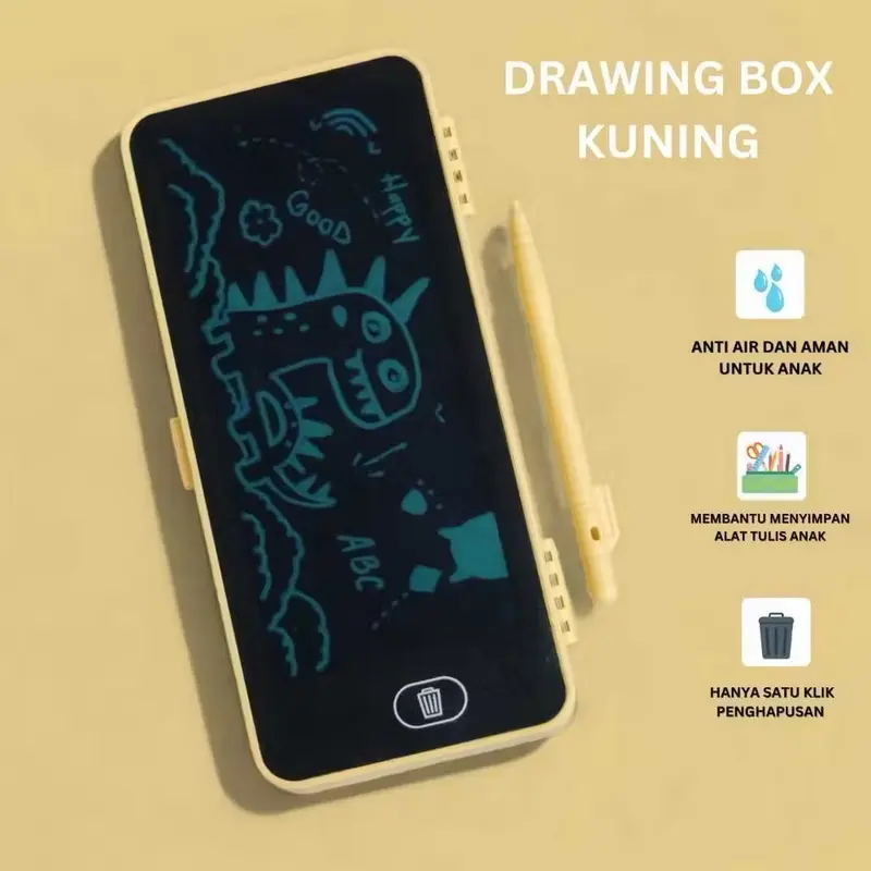 Kotak Pensil Digital Drawing Tablet Box Case Pencil Drawing Pad Edukasi 2in1 Mainan Tablet Gambar 7