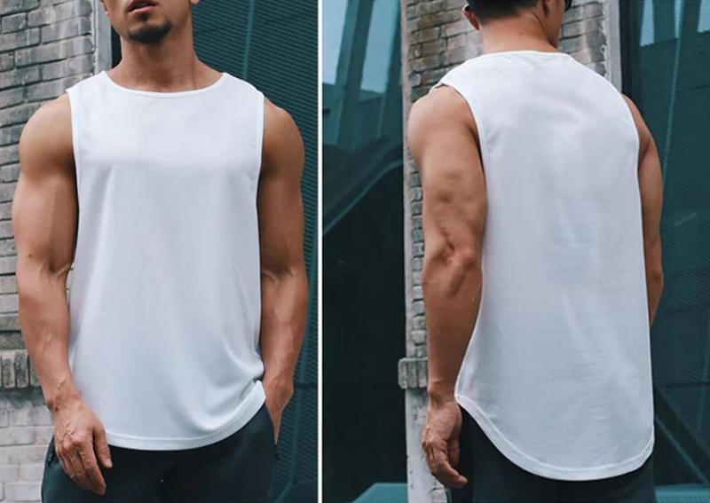 Product Introduction of Summer Gym Tank Top Men Mesh Clothing Quick Dry Bodybuilding Sleeveless T Shirt Fitness Singlets Basketball Sports Muscle Vest 6