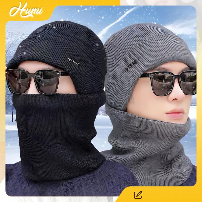 Combo mũ và khăn len HUMI giữ ấm cho Nam chất len cao cấp mềm mịn thời trang thu đông 6