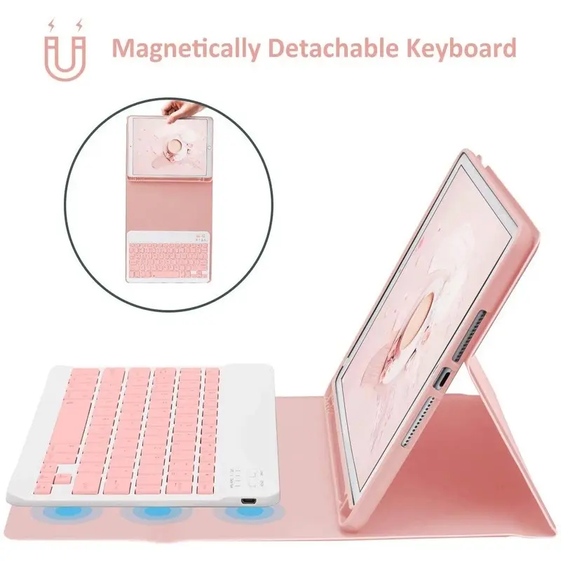 3in1 Paket Case For Redmi Pad SE 11inch/Redmi Pad Pro 12.1inch Universal Keyboard Wireless - Mouse Wireless + Magnetic Case For Xiaomi Pad 6 11inch Casing With Slot Pen Auto Lock Wake Up 6