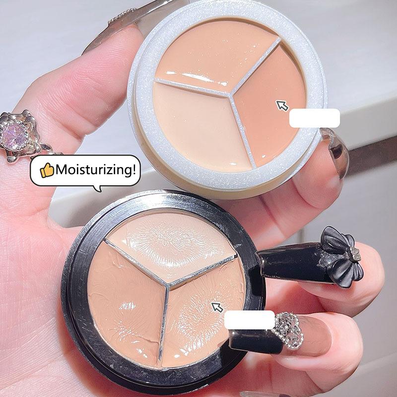 Product Introduction of 3Color Concealer Full Covers Dark Circles Acne Marks Spots Tear Furrows Concealer Cream Brighten Face Even Skin Color Foundation 7