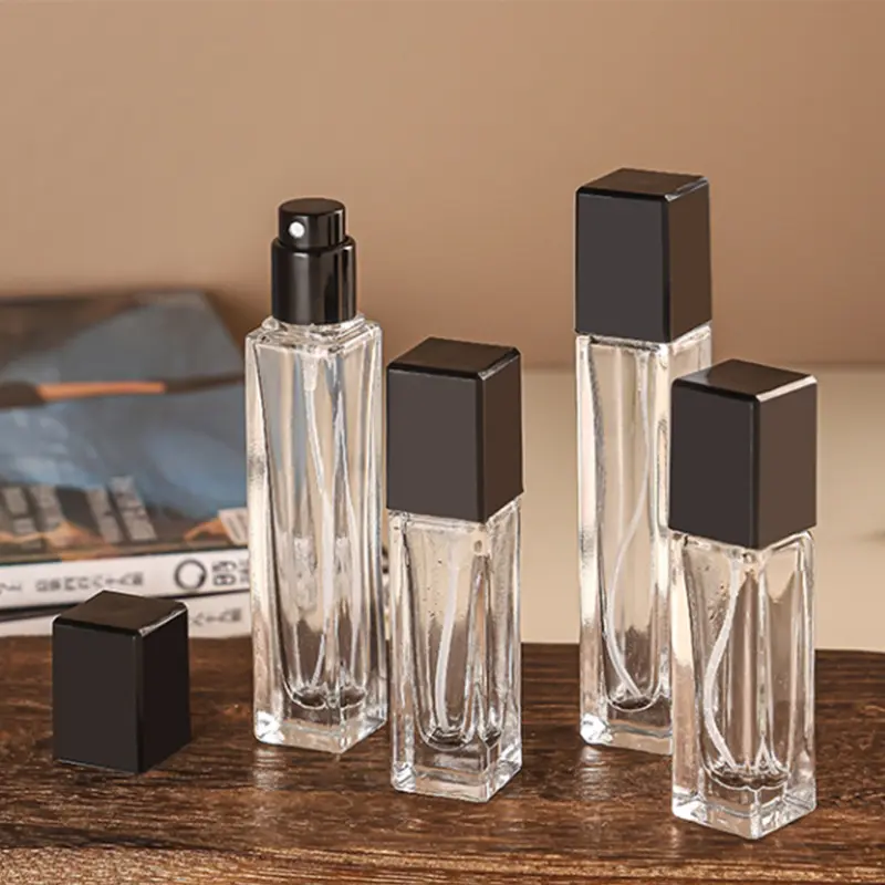 5/10ML Clear Mini Perfume Glass Travel Bottle Empty Cosmetics Bottle Sample Test Tube Thin Glass Vials Amber Spray Storger