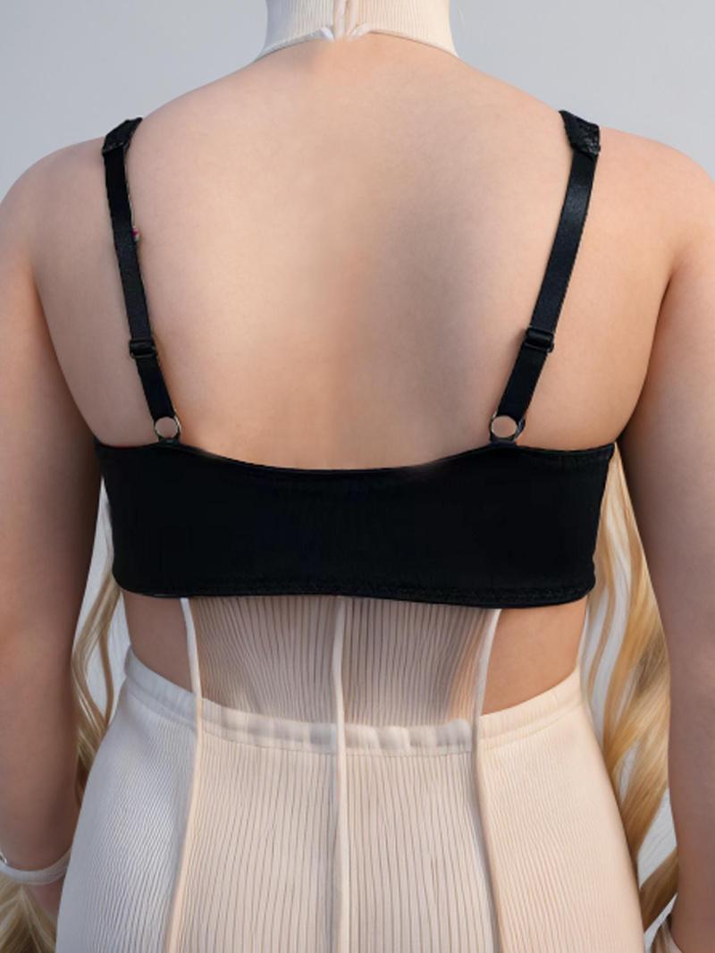 Product Introduction of 【Plus Size】 Floral & Geometric Print Underwire Bra, Casual Comfortable Breathable Buckle Front Bra for Daily Wear, Women's Plus Size Lingerie for All Seasons 2