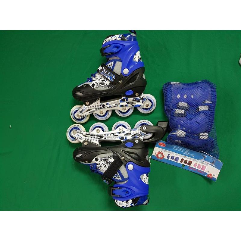 GIẦY TRƯỢT PATIN LONG-FENG 906 CAO CẤP CÓ ĐÈN (TẶNG BỘ BẢO VỆ GỐI) 0