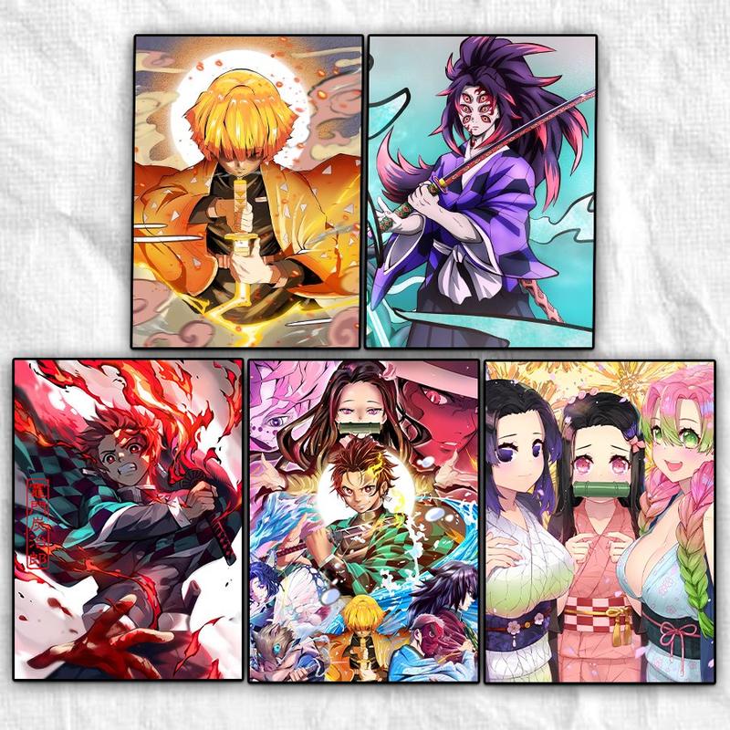 Poster Dán Tường A3 Kimetsu No Yaiba | Sẵn Keo Mặt Sau