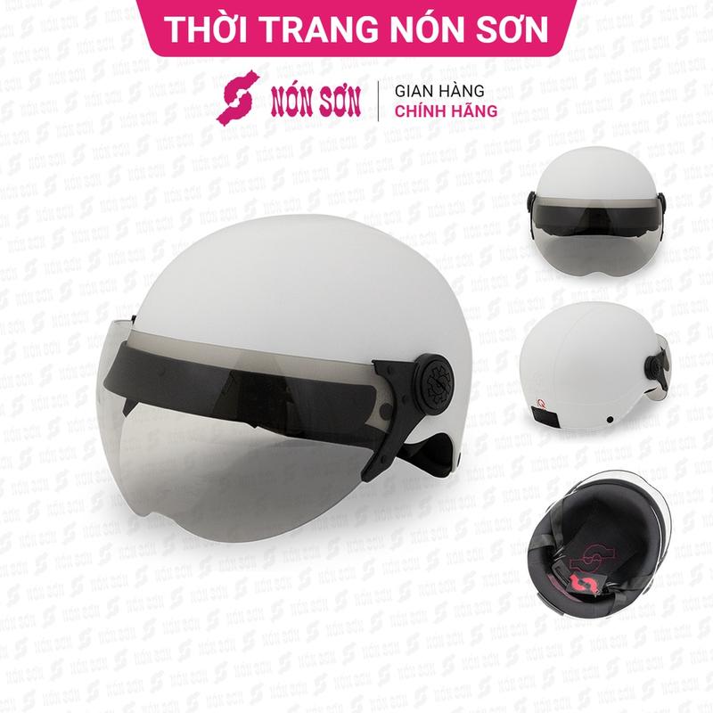 ƯU ĐÃI - Mũ bảo hiểm nửa đầu có kính NÓN SƠN chính hãng SKT-TR002
