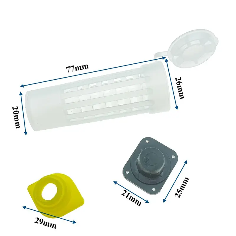 Lồng Nữ Hoàng Nuôi Ong, Cầm Tay Mini, Bền, Màu Trắng, Dụng Cụ Nuôi Ong, Lồng Cắn Ong, Vỏ Bảo Vệ Tế Bào Ong 2