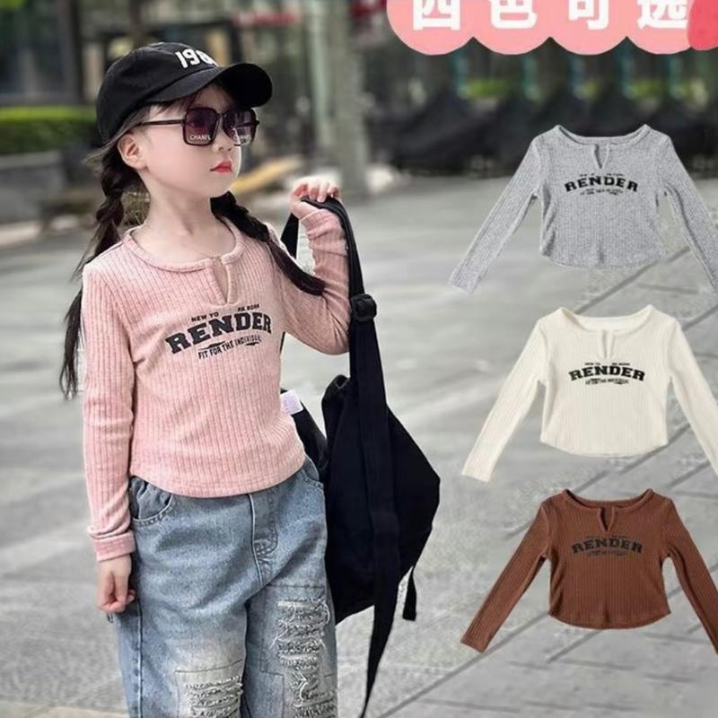 (Linh soạn ) Áo len tăm đũa vạt bầu cá tính , xinh xắn cho bé gái diện thu đông .