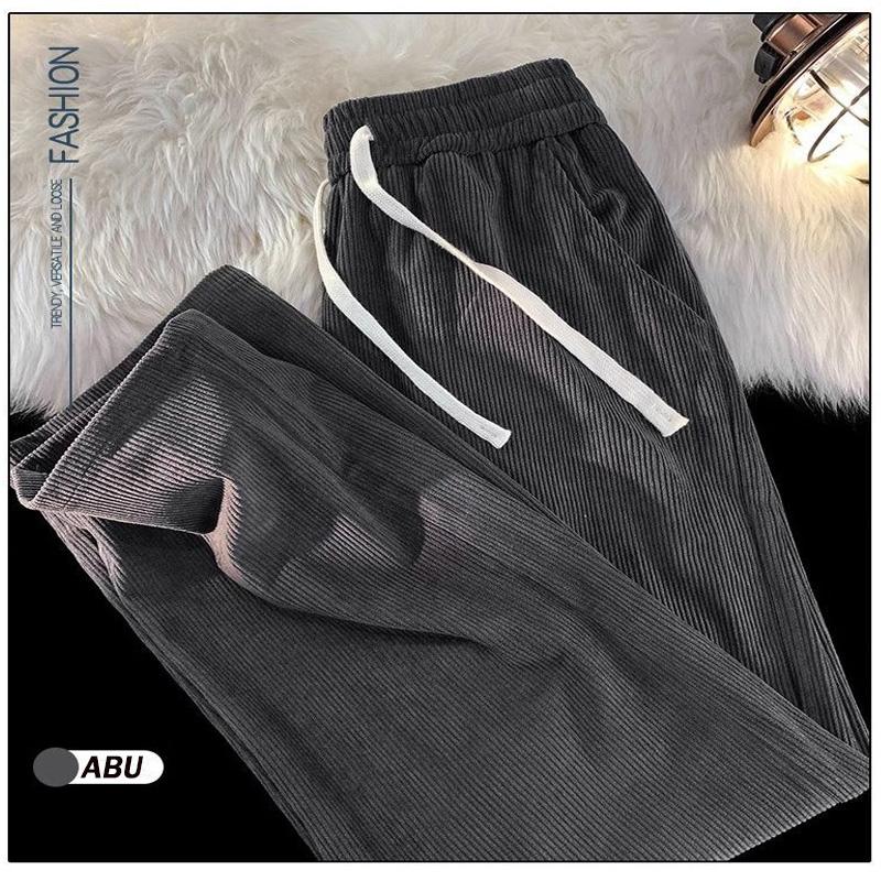 celana corduroy pria celana cargo corduroy pria celana korea Celana Kasual hitam Casual Model lurus pria celana korduroy Mode retro gaya Korea kain tahan kerut Mode untuk Korduroi Celana Kasual celana kargo premium celana gombrang pria 4