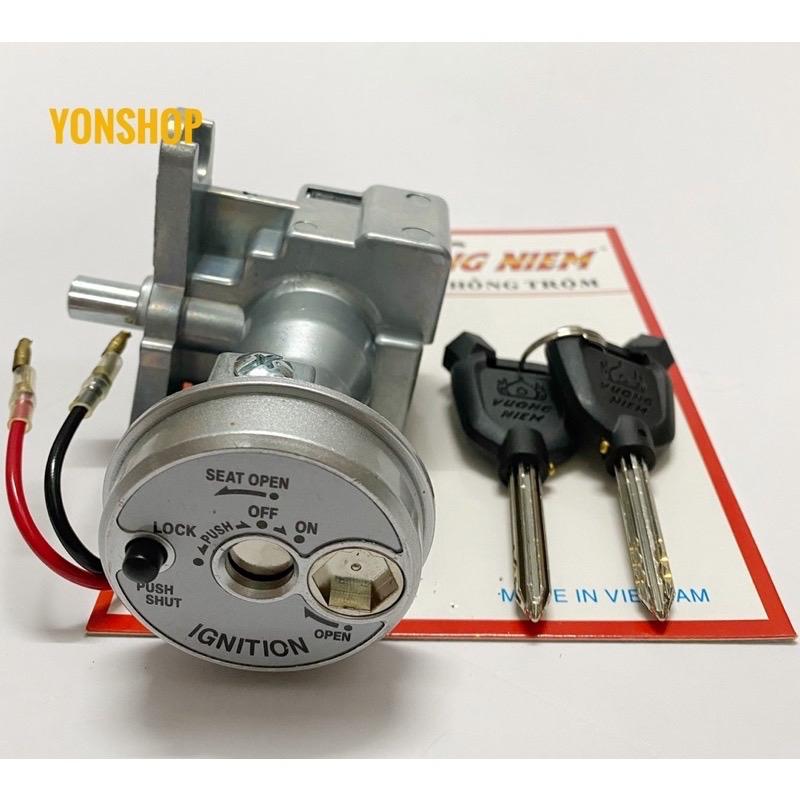 Bộ Ổ Khoá Xe Sirius Fi, Jupiter Fi Chìa 8 Cạnh Chống Trộm Cao Cấp Chính Hãng VƯƠNG NIỆM