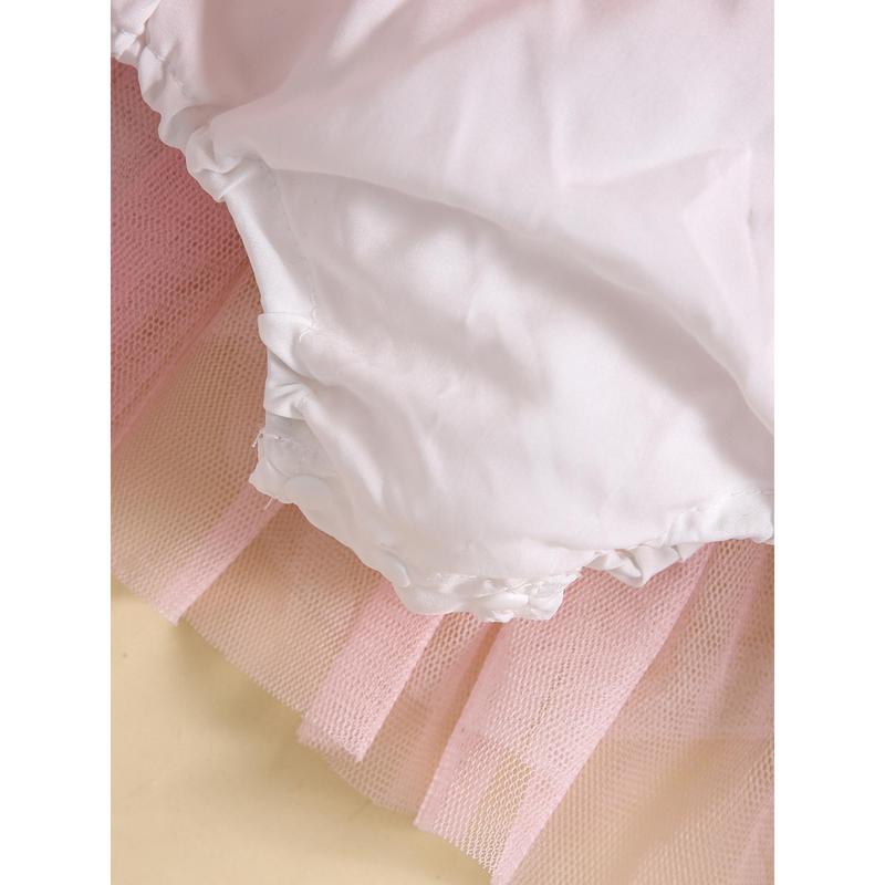 Product Introduction of Baby Girl Tank Top Dress Sleeveless Square Neck Rainbow Patch Frill Princess Layered Mesh Dress for Infant Toddler Girls,Cute,Soft,Comfortable,Fashion,Sweet,Lovely,Summer,Photo Shooting 42