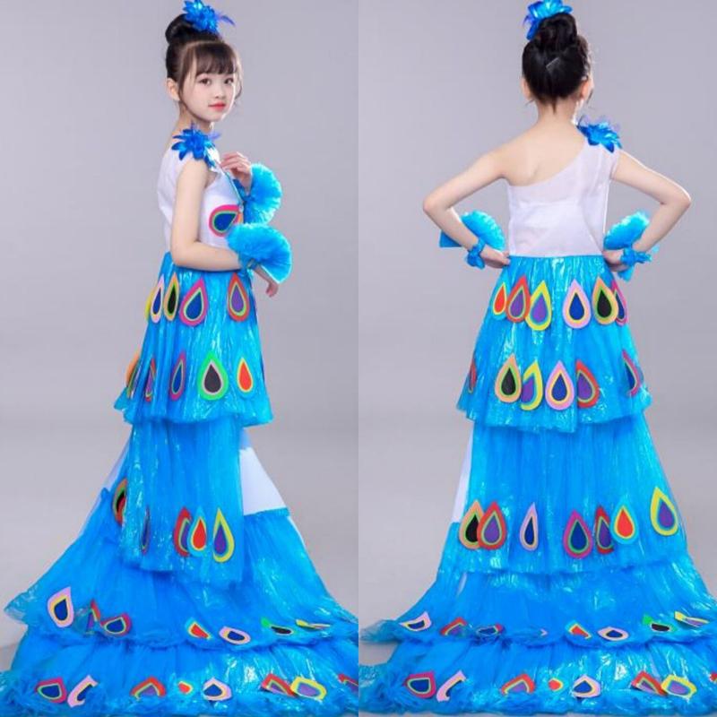 Quần Áo Bảo Vệ Môi Trường Cho Trẻ Em, Vật Liệu Thủ Công Tự Làm, Trình Diễn Thời Trang Tự Làm, Váy Tua Rua Đường Sàn Tạo Ra Riêng Cho Trẻ Mẫu Giáo, Năm 2024 3