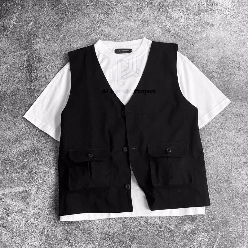 YOUBI Vest Rompi Pria Casual Pria Wanita 3