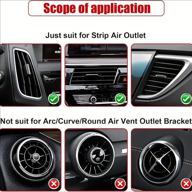 Car Air Conditioner Outlet Decorative Strip, U-shaped Chrome-plated Car Air Conditioner Outlet Decorative Strip, Car Interior Decoration Accessories 4