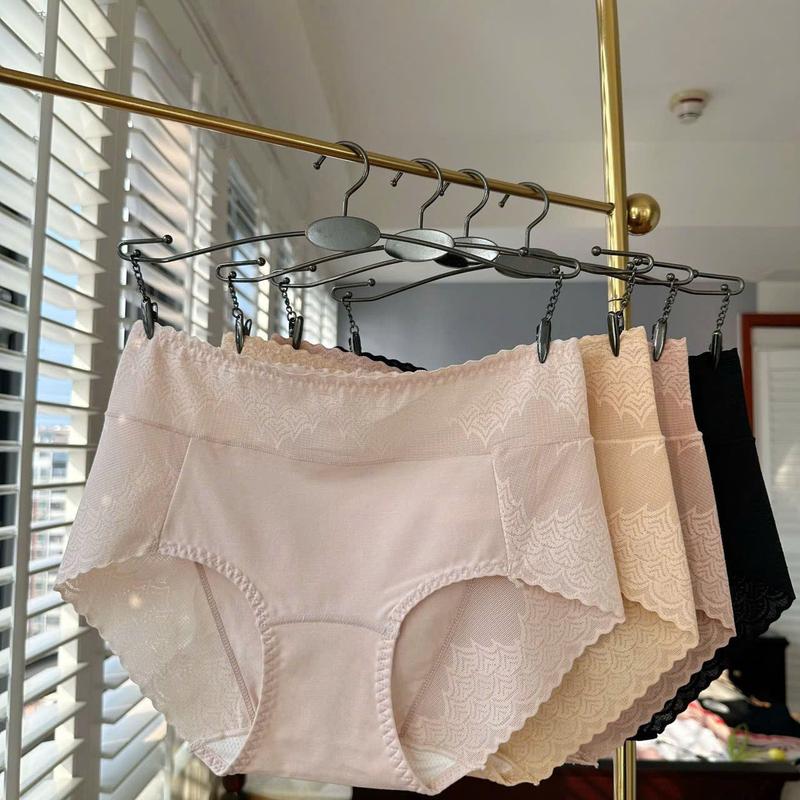 Set Quần Lót Cotton Cạp Cao Phối Ren Hông Q8218 Nữ - THỦY BIKINI Women 6