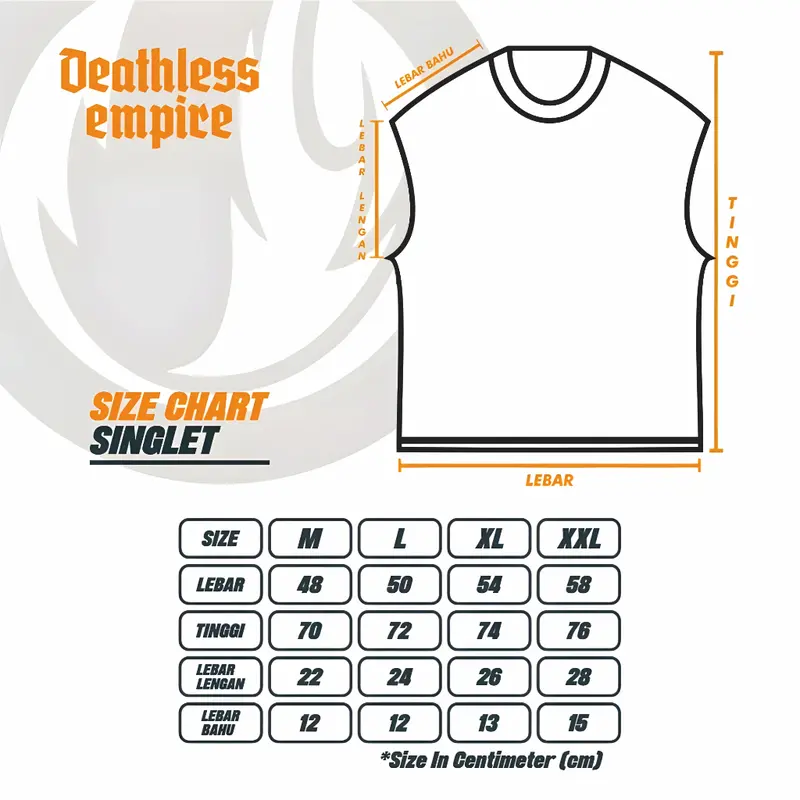 DEATHLESS KAOS SINGLET | SL VADEMORT | PUTIH | TANKTOP | SINGLET SERIES 3
