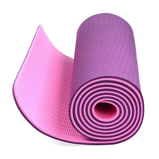 Thảm Tập Yoga Chống Trượt Dày 6mm, Thảm Tập Thể Dục, Thảm Thập Yoga Tại Nhà, Thảm Tập Gym Cao Cấp chất liệu TPE-Màu Ngẫu Nhiên 6