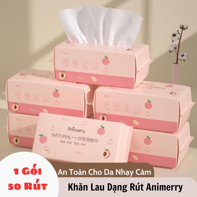 Combo 3 Gói Giấy Lau Mặt Khô Dạng Rút Animerry-NaTuRal , Giấy Lau Siêu Dai An Toàn Cho DaHope New.Store