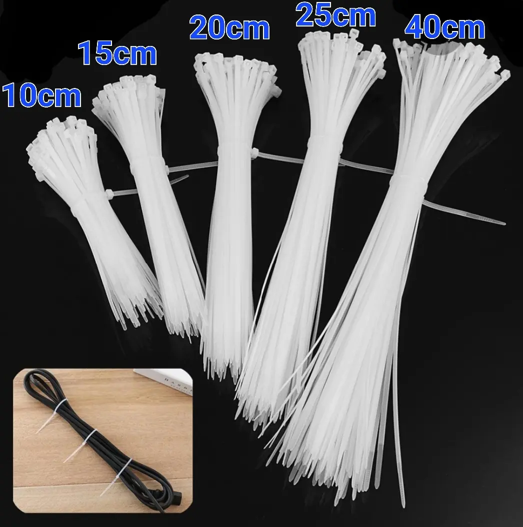 1Kg dây rút nhựa,dây thít nhựa đủ kích thước kích thước màu trắng,# Hàng loại 1,#chất lượng cao