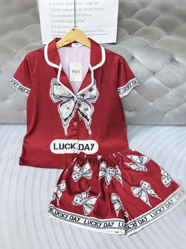 LATIN ĐB ĐỎ ( 40- 62Kg) - Pijama latin lụa mịn thiết kế họa tiết dễ thương, sang trọng, BỘ ĐÙI 5