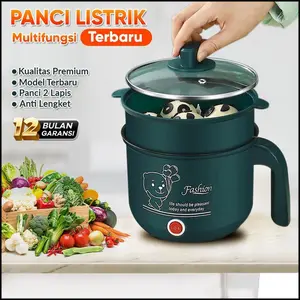 【COD】Panci Listrik Kukusan Plastik Teflon Cooking Pot Panci Listrik Elektrik Cooker