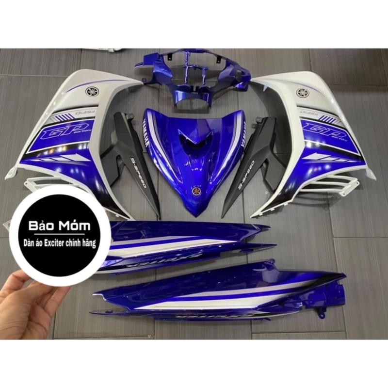  Bảo Móm Dàn Áo Exciter 135 Trắng Xanh Đời 2011-2014 Kèm Tem Decal Chính Hãng YamahaNhựa Mới Xé Bọc Chất Lượng Cao 