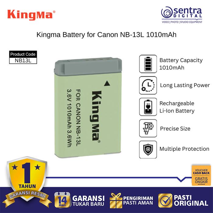 Gambar Kingma NB-13L 1010mAh Battery Canon Rechargeable Battery for Camera dari Sentra Digital Kota Surabaya Tokopedia