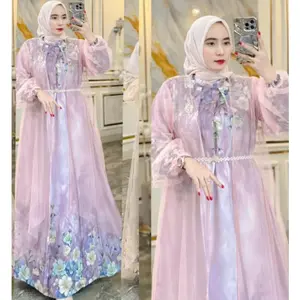[New Promo]Gamis Ceruti 2in1 Vol 2 Free Sabuk Mutiara (Outer Lepas)