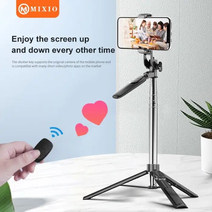 MIXIO A36 - 160CM Tongsis Bluetooth Selfie Stick Tripod with Remote 1