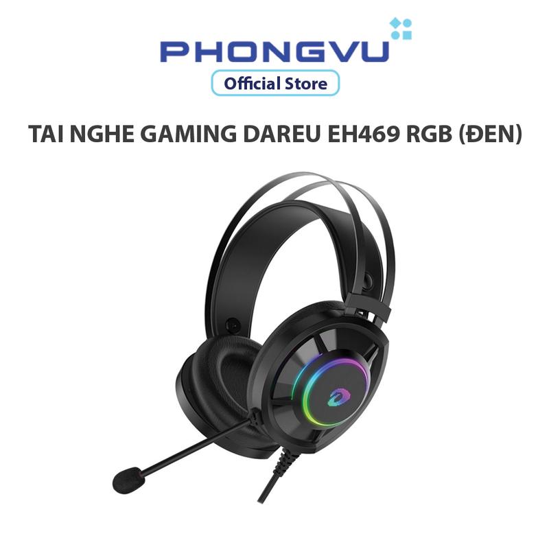 Tai Nghe Nhạc gaming DareU EH469 RGB Đen - Bảo hành 12 tháng