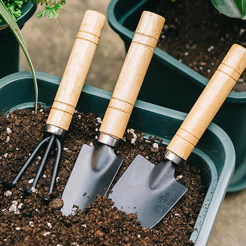 Product Introduction of Three-piece Set Of Gardening Tools Flower Gardening Rake Spade Planting Tool Potting Shovel N9H2 33