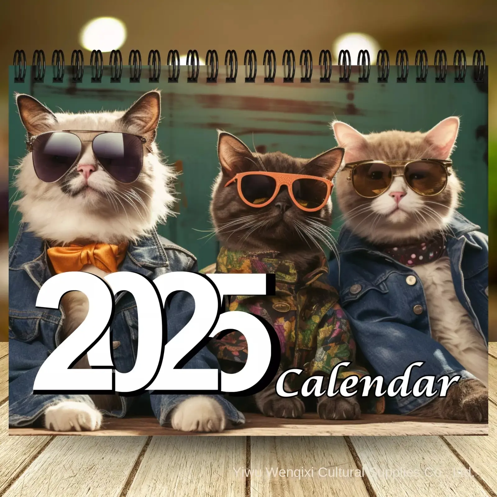 2025 Fashion Cat Theme Calendar Includes 12 One English Calendar Cute Cat Calendar