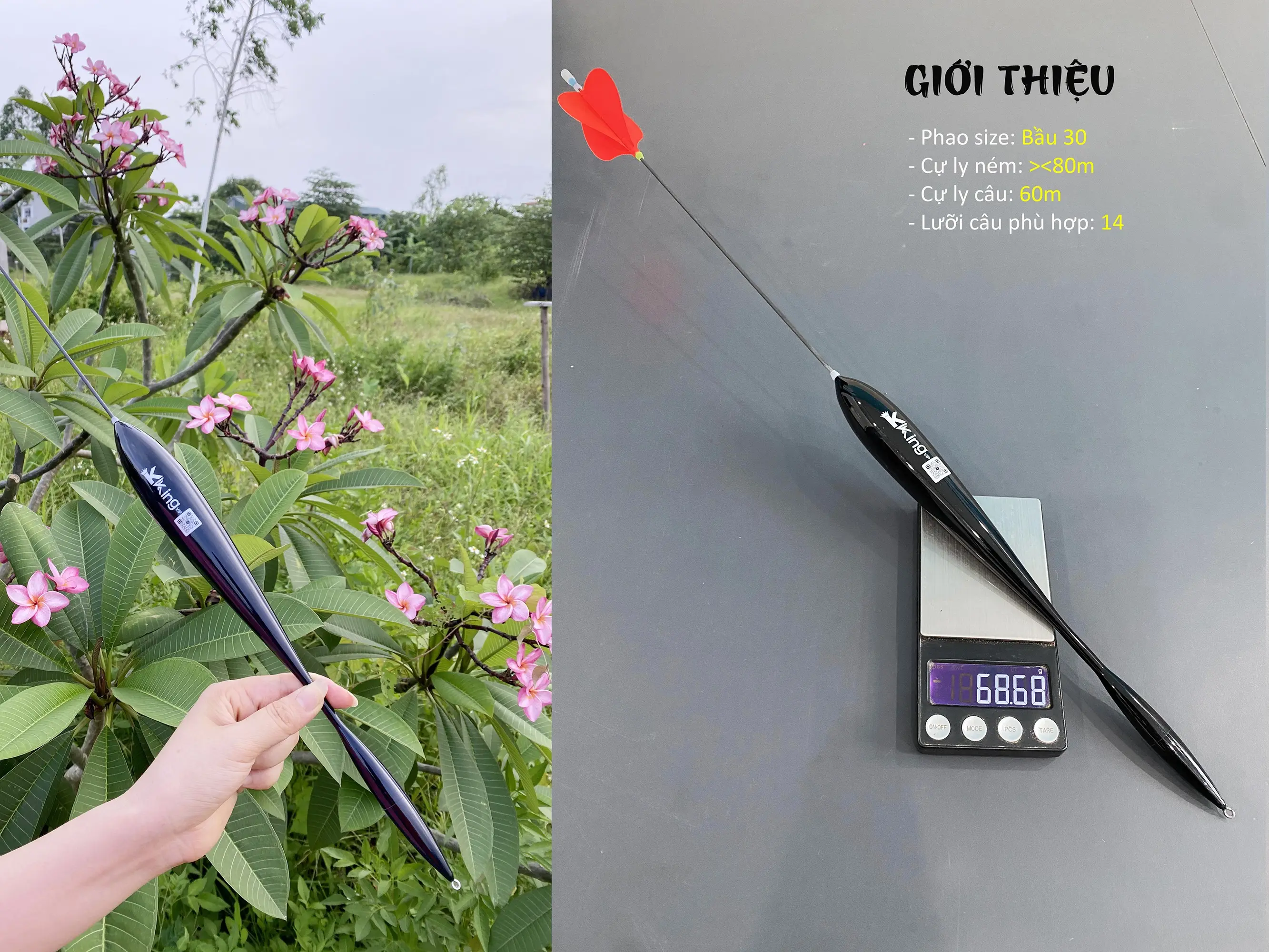 Phao chống sóng (bầu 30) dành cho câu lục - sản phẩm đã được đăng ký bản quyền