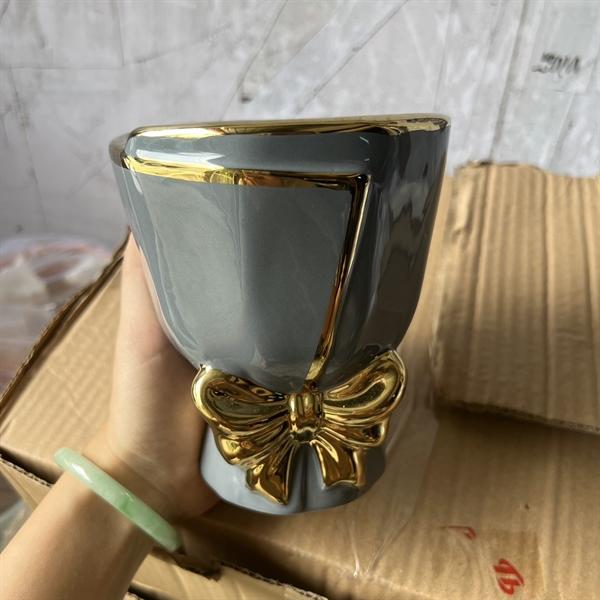 Product Introduction of Chậu gốm sứ trồng sen đá, xương rồng, cây cảnh trang trí sân vườn 18